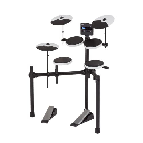Roland TD-02K V-Drums | Entry-Level Compact Electronic Drum Kit with Expressive Playability, Noise-Reducing Features, Height-Adjustable Stand &
