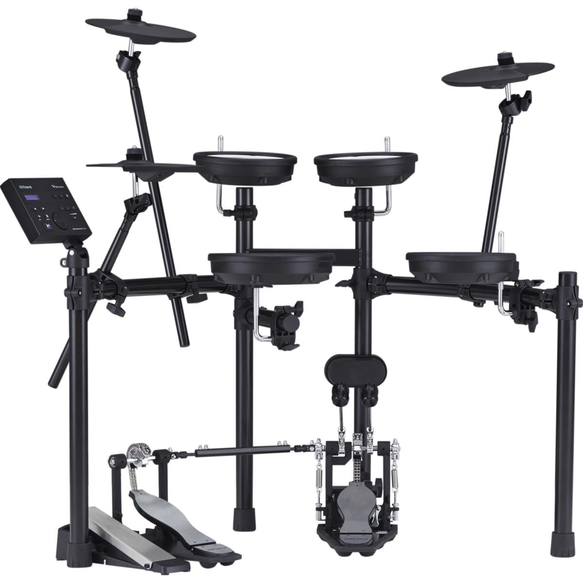 Roland TD-02K V-Drums | Entry-Level Compact Electronic Drum Kit with Expressive Playability, Noise-Reducing Features, Height-Adjustable Stand &
