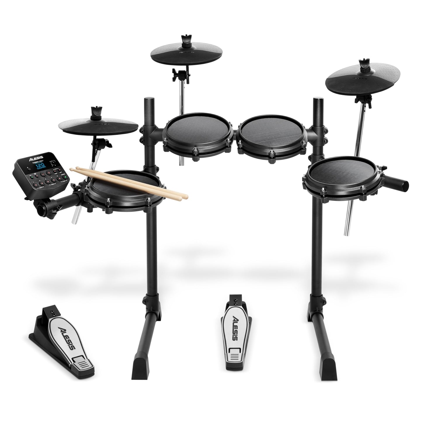HAMPBACK ACE-360 Electric Drum Set with 8'' Drum Pads, 3x12" Cymbals with Choke, 12" Independent Hi-hat, 5" Bass Drum, 52+ Drum Kits and 918 Sounds